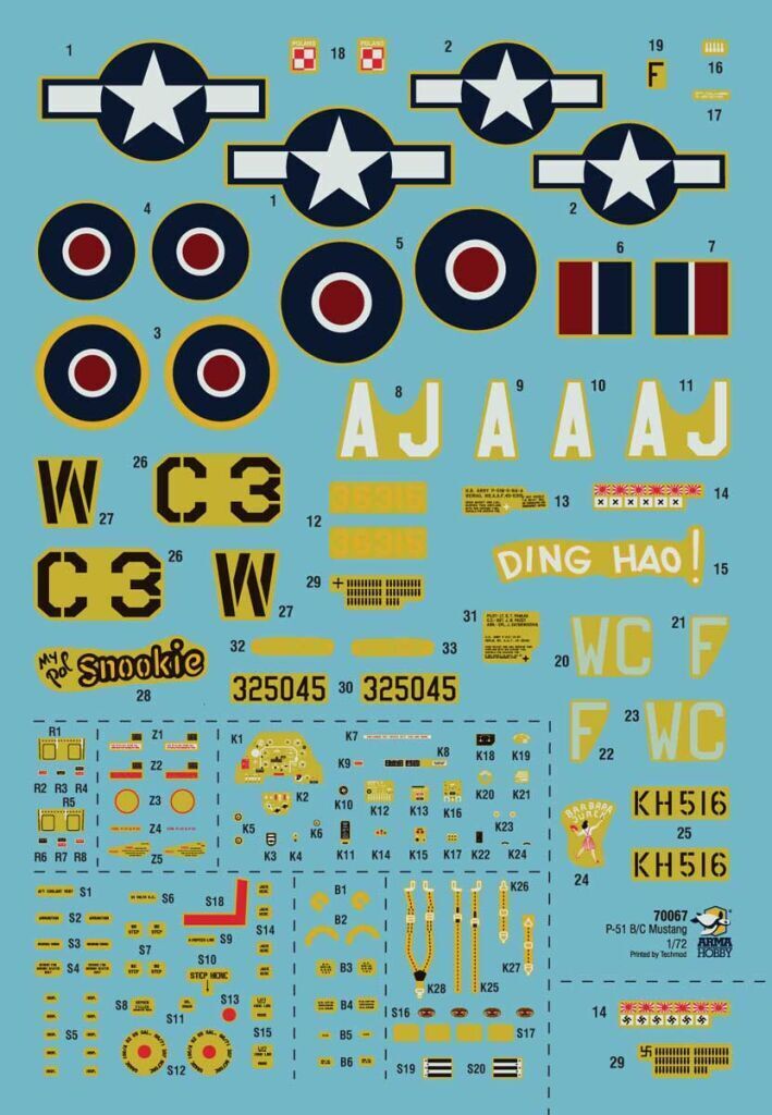 Arma Hobby AH70067 1/72 Mustang P-51 B/C (9120456474861)