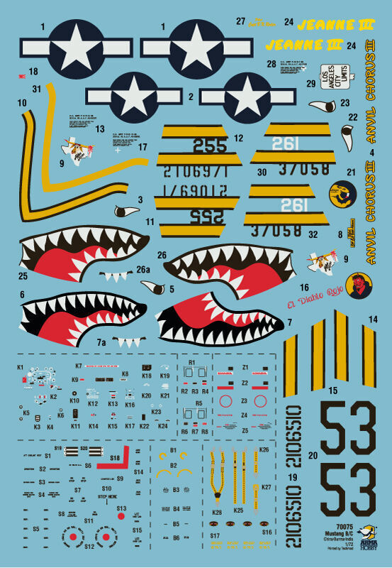 Arma Hobby AH70075 1/72 P-51B Mustang CBI (9120456507629)