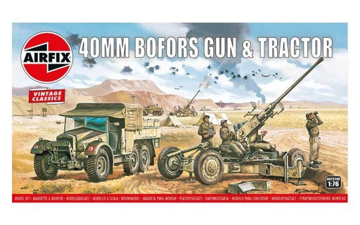 Airfix 02314V 1/76 Vintage Classics: Bofors 40mm Gun and Tractor (8339838206189)