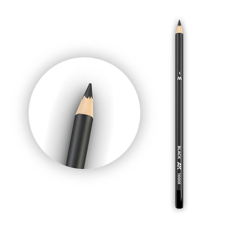 AK Interactive AK10001 Weathering Black Watercolour Pencil