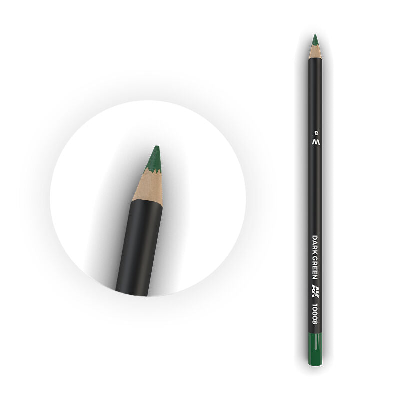AK Interactive AK10008 Weathering Dark Green Watercolour Pencil