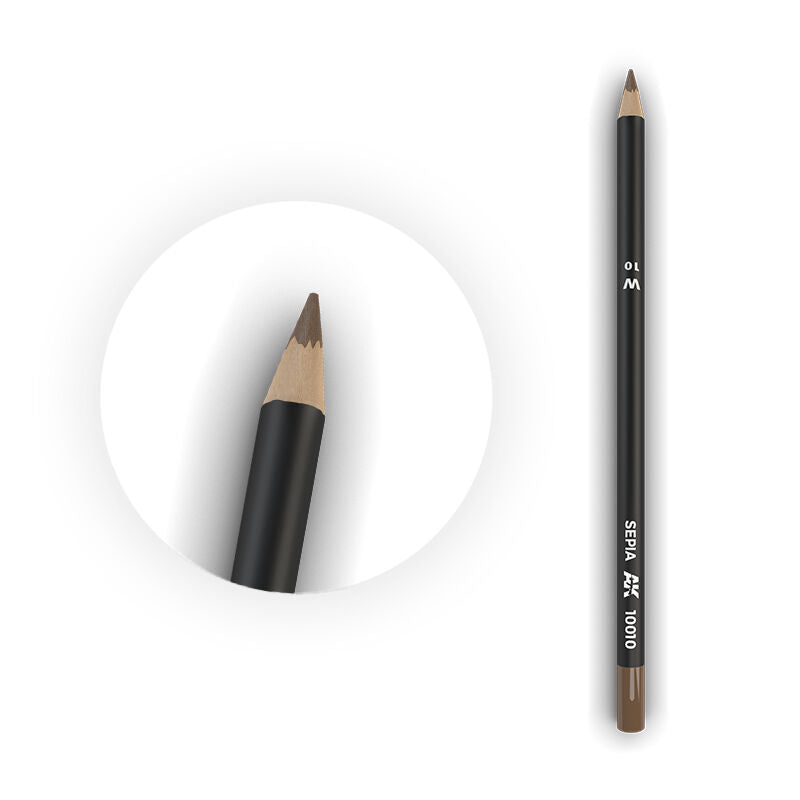 AK Interactive AK10010 Weathering Sepia Watercolour Pencil
