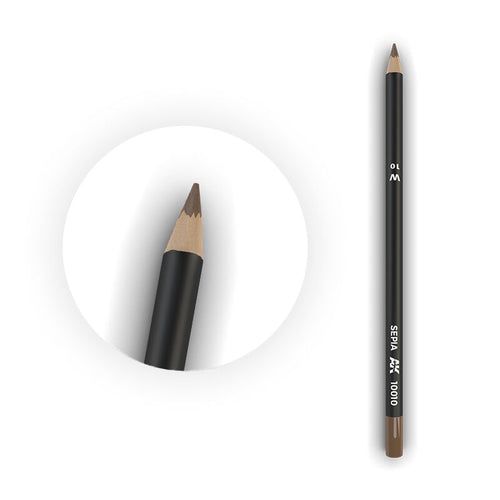 AK Interactive AK10010 Weathering Sepia Watercolour Pencil