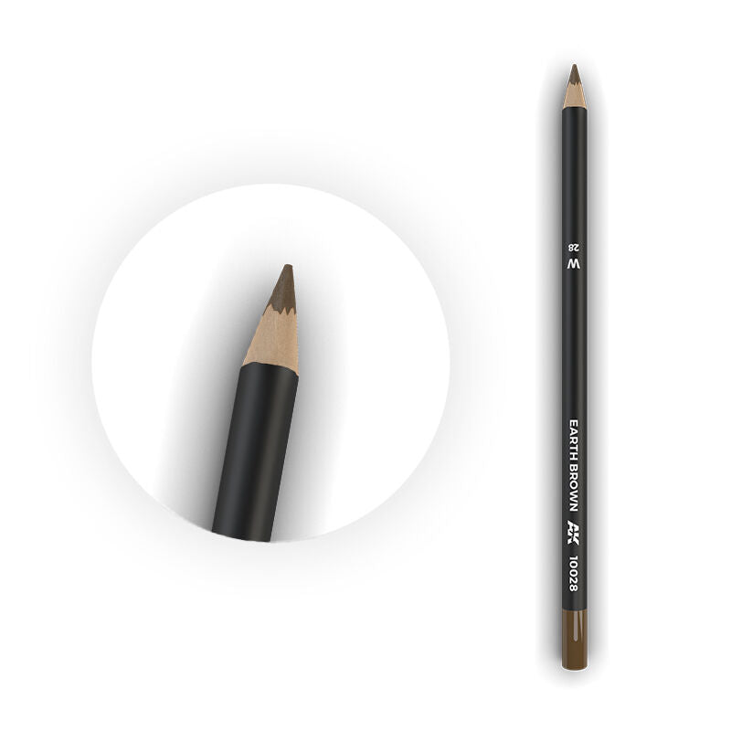 AK Interactive AK10028 Weathering Earth Brown Watercolour Pencil
