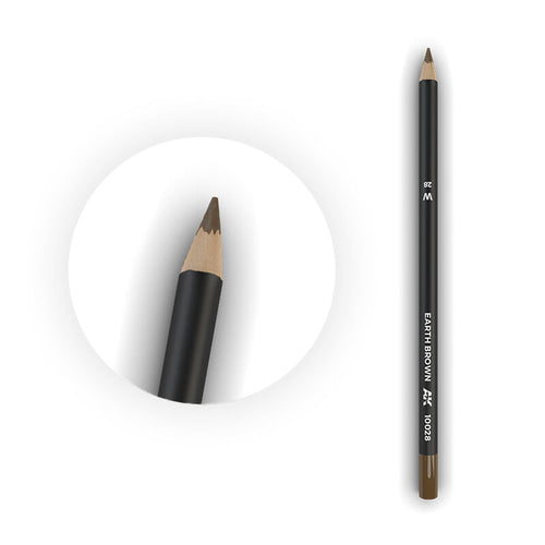 AK Interactive AK10028 Weathering Earth Brown Watercolour Pencil