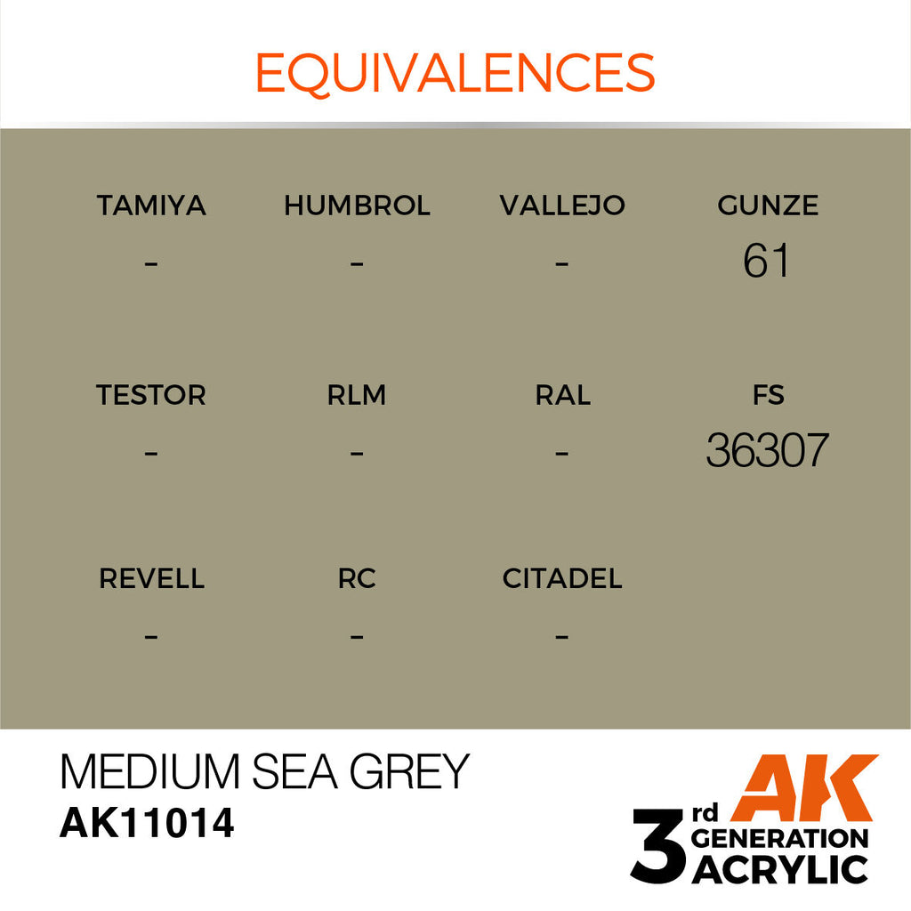 AK Interactive Medium Sea Grey Acrylic Paint 17ml 3rd Generation (3)