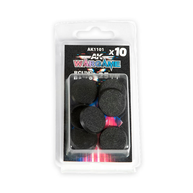 AK Interactive AK1101 Plastic Wargame Bases Round 25mm