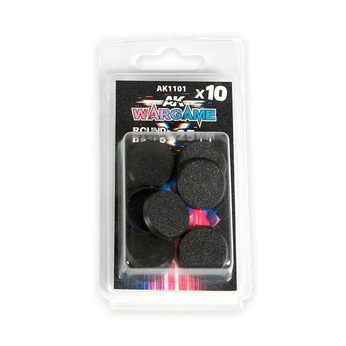 AK Interactive AK1101 Plastic Wargame Bases Round 25mm