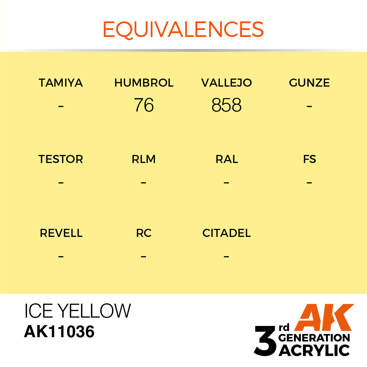 AK Interactive AK11036 Ice Yellow Acrylic Paint 17ml 3rd Generation