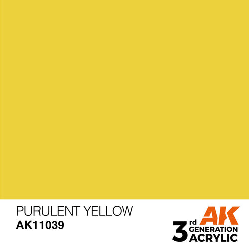 AK Interactive Purulent Yellow Acrylic Paint 17ml 3rd Generation (2)