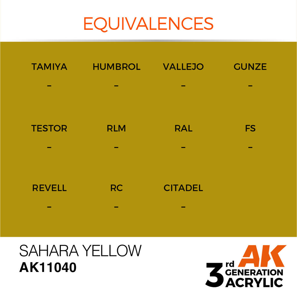 AK Interactive AK11040 Sahara Yellow Acrylic Paint 17ml