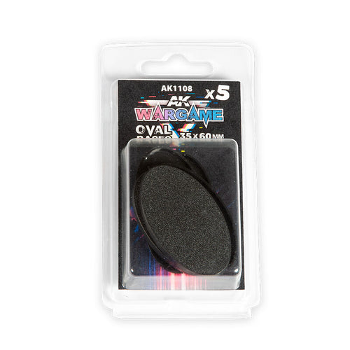AK Interactive Plastic Wargame Bases Oval 35x60mm