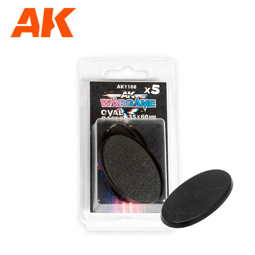 AK Interactive Plastic Wargame Bases Oval 35x60mm (2)