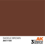 AK Interactive AK11104 Saddle Brown Acrylic Paint 17ml 3rd Generation