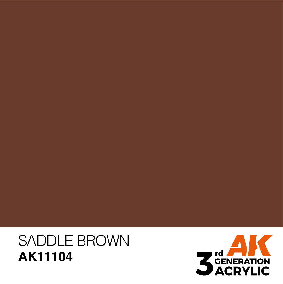 AK Interactive AK11104 Saddle Brown Acrylic Paint 17ml 3rd Generation