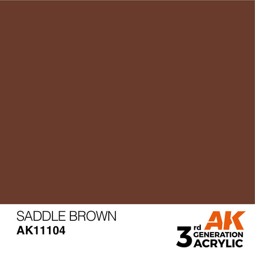 AK Interactive AK11104 Saddle Brown Acrylic Paint 17ml 3rd Generation