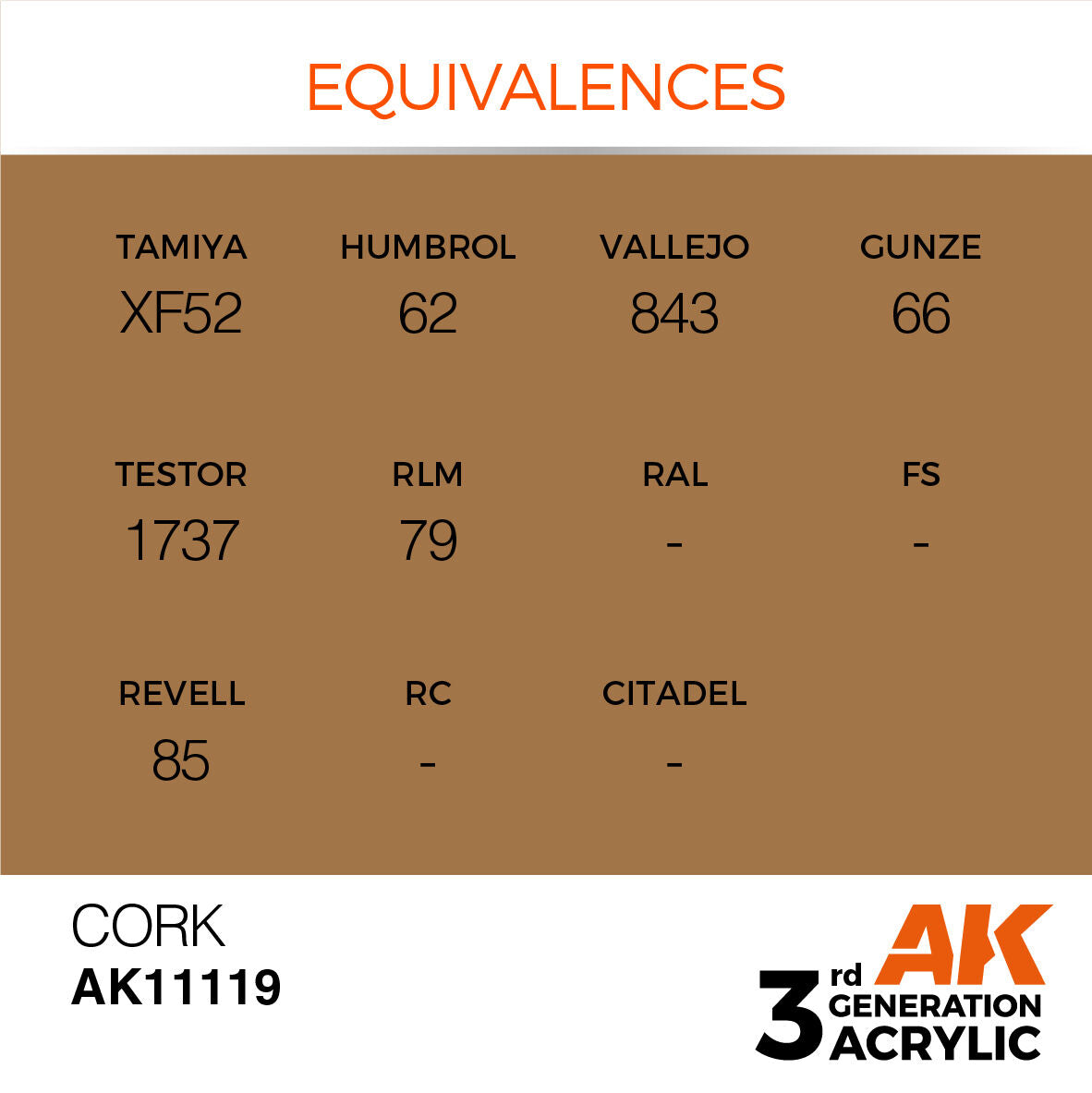 AK Interactive AK11119 Cork Acrylic Paint 17ml 3rd Generation