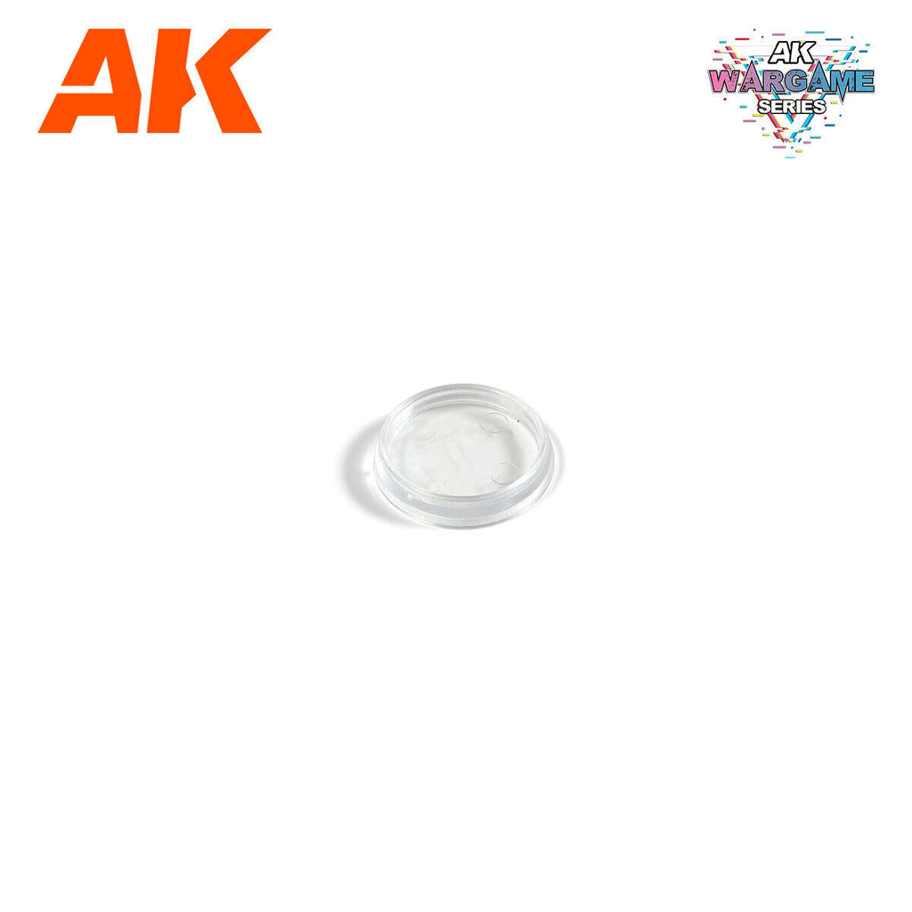 AK Interactive AK1112 Plastic Wargame Bases Clear Hollow Base 25mm 10 Units