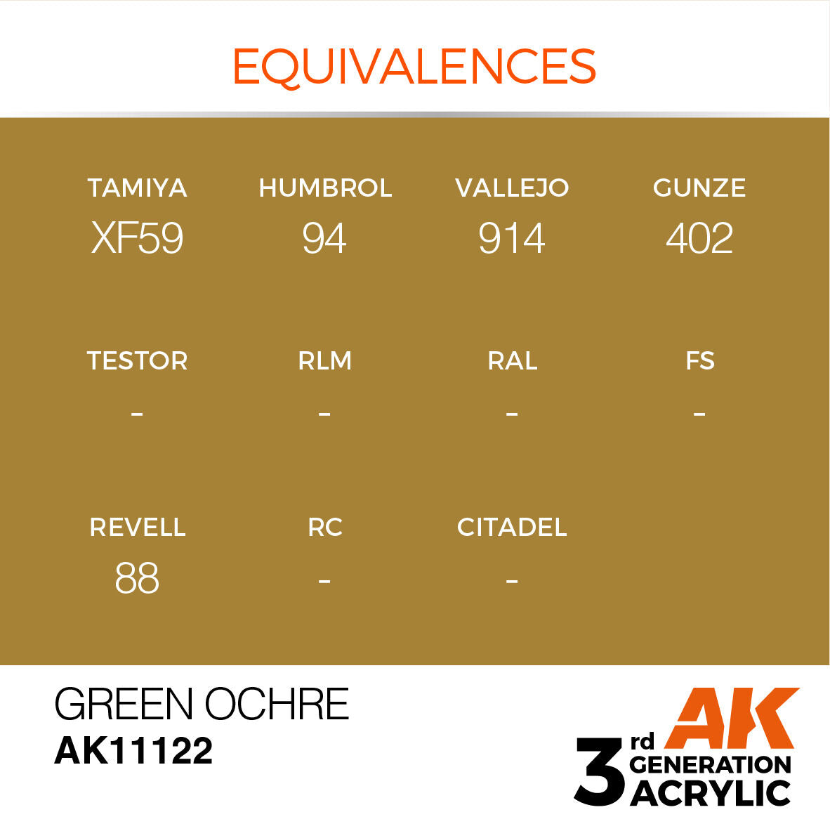 AK Interactive Green Ocher Acrylic Paint 17ml 3rd Generation (3)