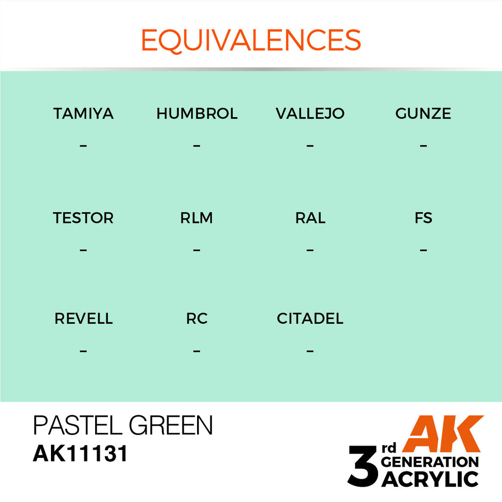 AK Interactive AK11131 Pastel Green Acrylic Paint 17ml 3rd Generation