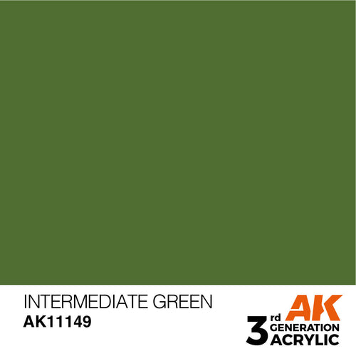 AK Interactive Intermediate Green Acrylic Paint 17ml 3rd Generation (2)