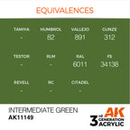 AK Interactive Intermediate Green Acrylic Paint 17ml 3rd Generation (3)