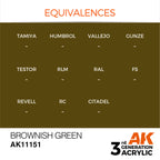 AK Interactive Brownish Green Acrylic Paint 17ml 3rd Generation (3)