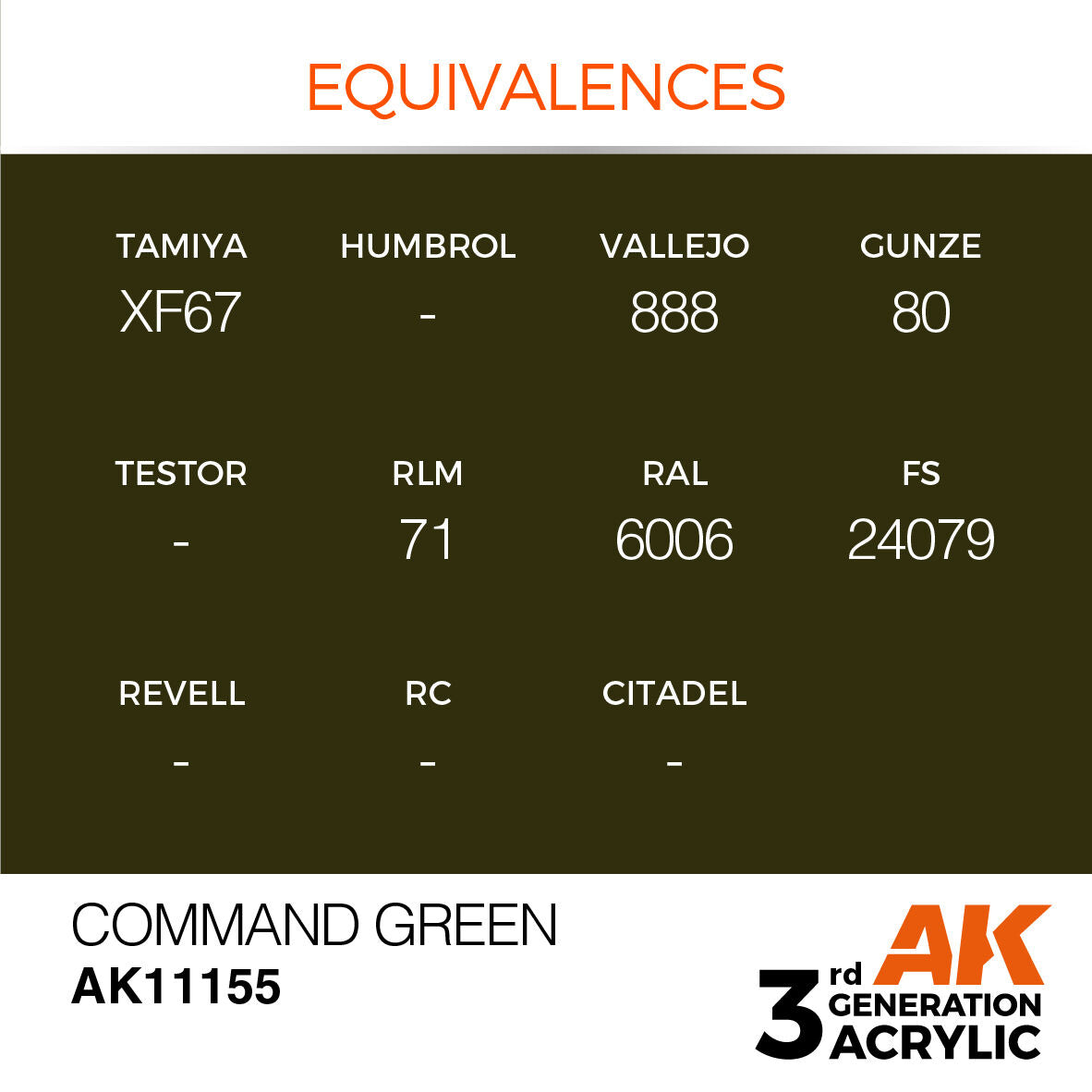 AK Interactive Command Green Acrylic Paint 17ml 3rd Generation (3)