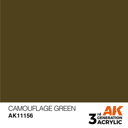 AK Interactive AK11156 Camouflage Green Acrylic Paint 17ml 3rd Generation