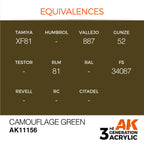AK Interactive AK11156 Camouflage Green Acrylic Paint 17ml 3rd Generation
