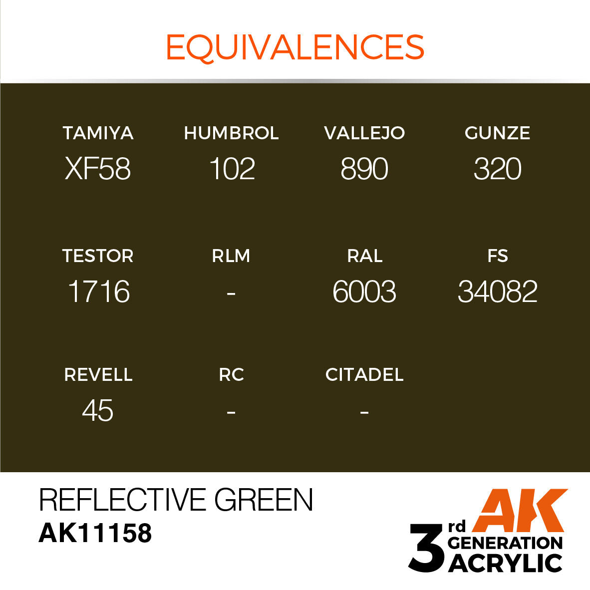 AK Interactive AK11158 Reflective Green Acrylic Paint 17ml 3rd Generation