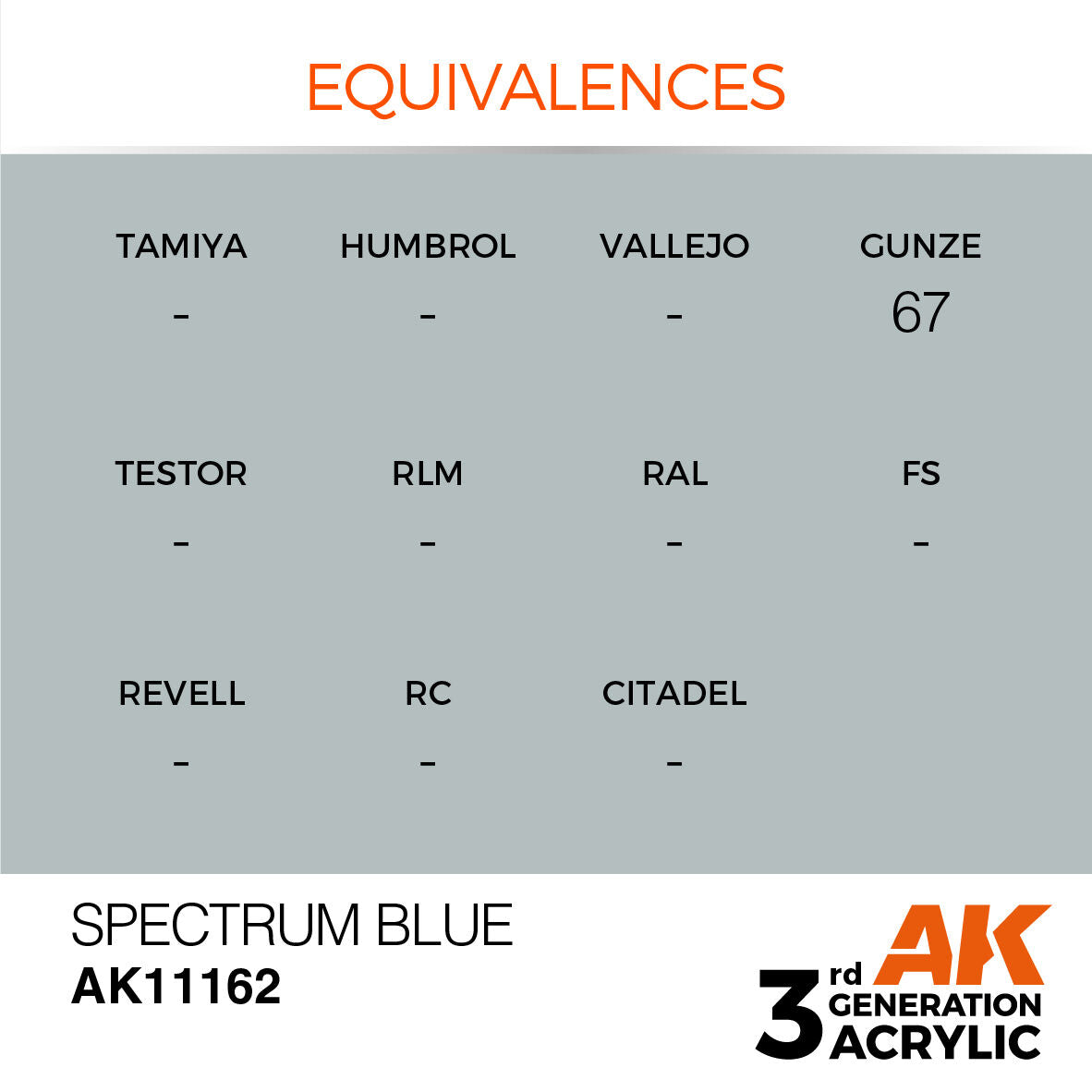 AK Interactive AK11162 Spectrum Blue Acrylic Paint 17ml 3rd Generation