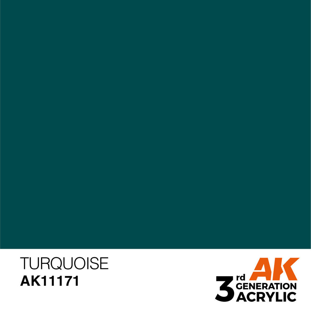 AK Interactive AK11171 Turquoise Acrylic Paint 17ml 3rd Generation