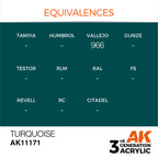 AK Interactive AK11171 Turquoise Acrylic Paint 17ml 3rd Generation