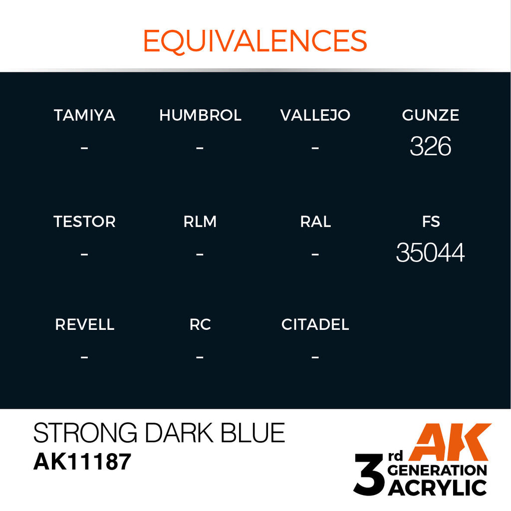 AK Interactive Strong Dark Blue Acrylic Paint 17ml 3rd Generation (3)