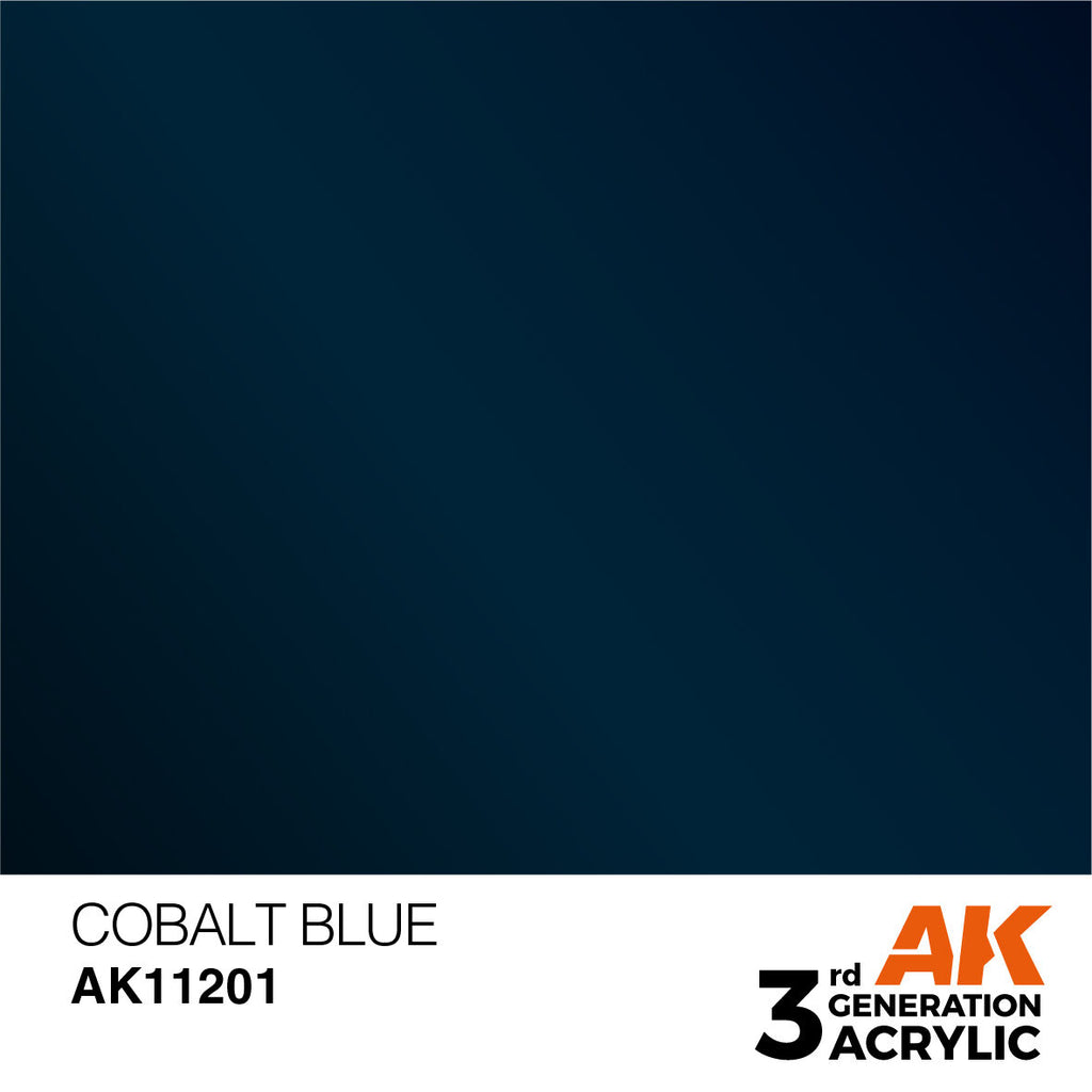 AK Interactive AK11201 Cobalt Blue Metallic Acrylic Paint 17ml 3rd Generation