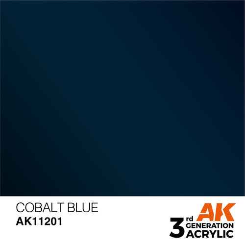 AK Interactive AK11201 Cobalt Blue Metallic Acrylic Paint 17ml 3rd Generation