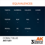 AK Interactive AK11201 Cobalt Blue Metallic Acrylic Paint 17ml 3rd Generation