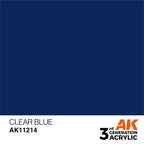 AK Interactive AK11214 Clear Blue Acrylic Paint 17ml 3rd Generation