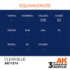 AK Interactive AK11214 Clear Blue Acrylic Paint 17ml 3rd Generation