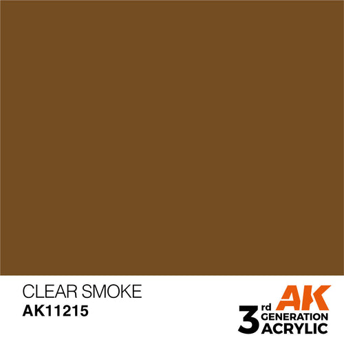 AK Interactive AK11215 Clear Smoke Acrylic Paint 17ml 3rd Generation