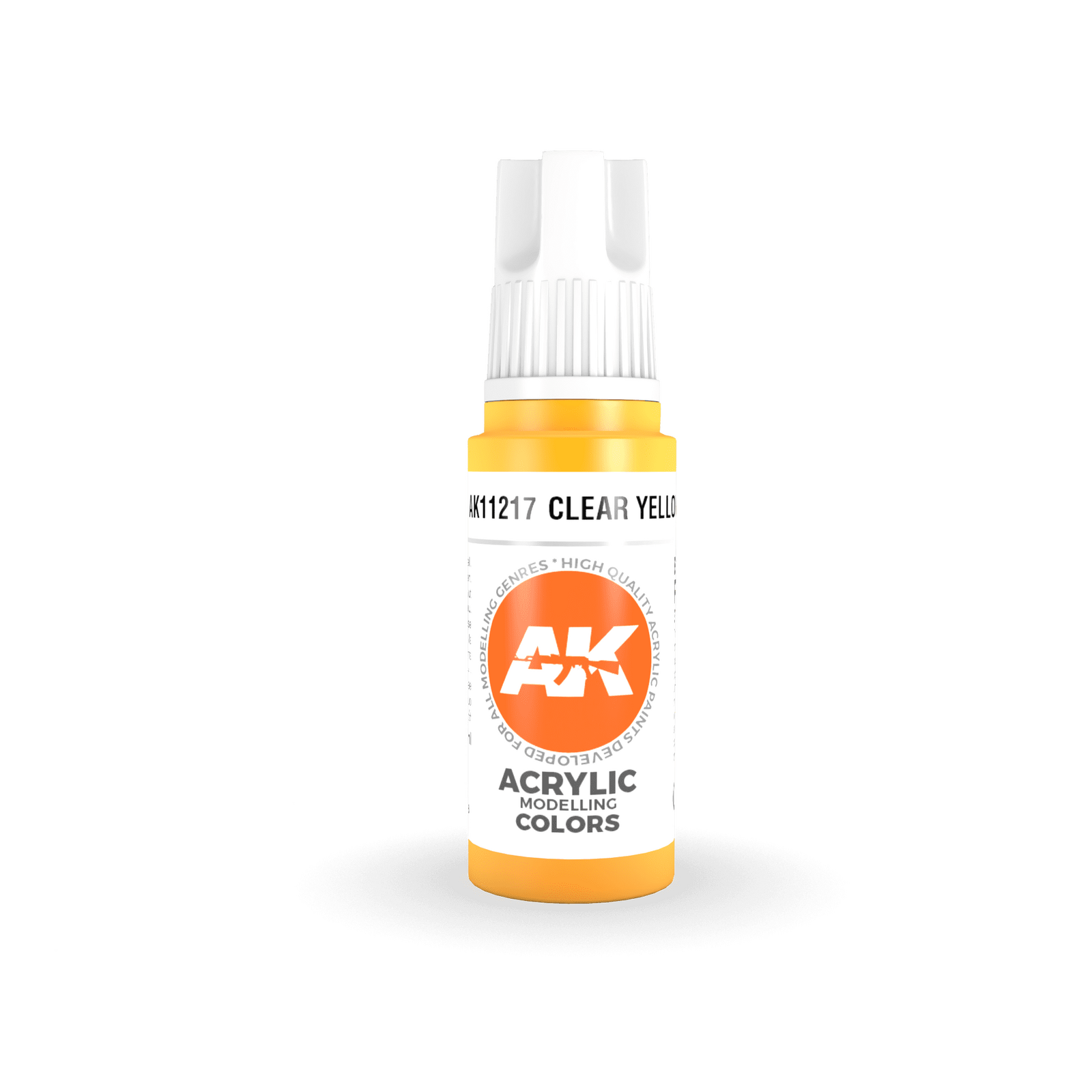 AK Interactive Clear Yellow Acrylic Paint 17ml 3rd Generation