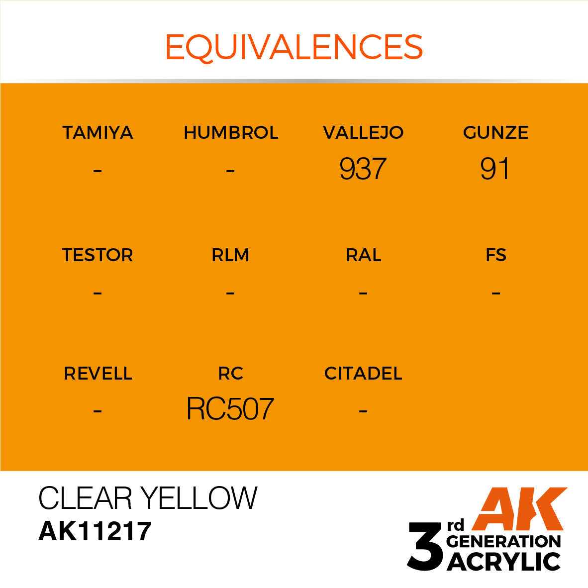 AK Interactive Clear Yellow Acrylic Paint 17ml 3rd Generation (3)