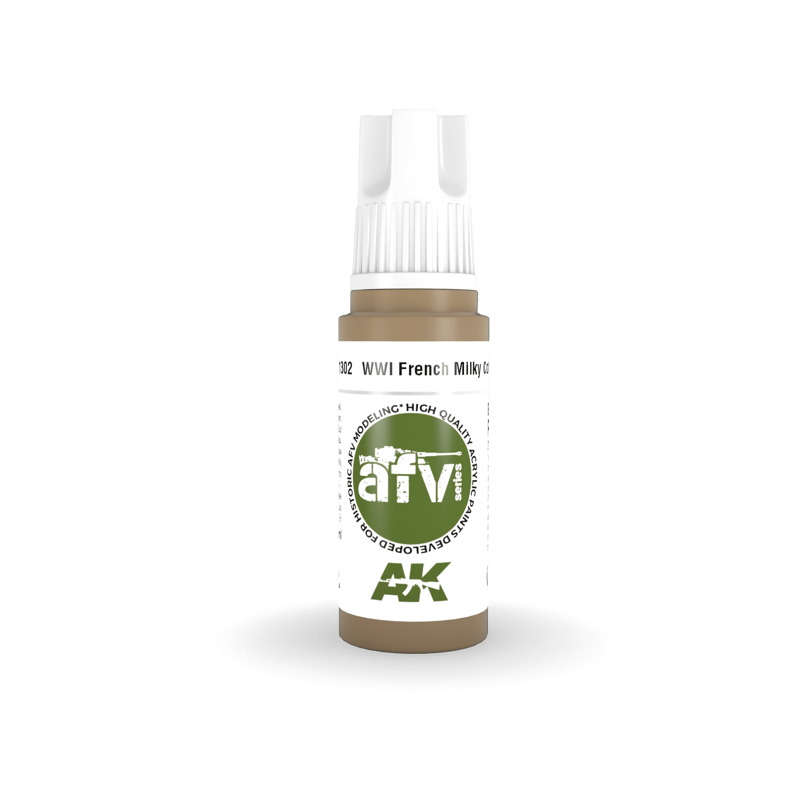 AK Interactive AFV Series WWI French Milky Coffee Acrylic Paint 17ml