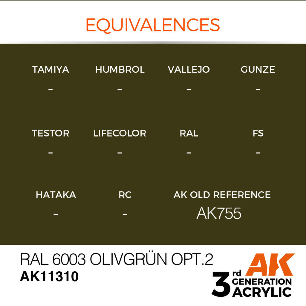 AK Interactive AFV Series RAL 6003 Olivgrun opt2 Acrylic Paint 17ml (3)