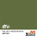 AK Interactive AFV Series RAL 6011 Resedagrun Acrylic Paint 17ml 3rd (2)