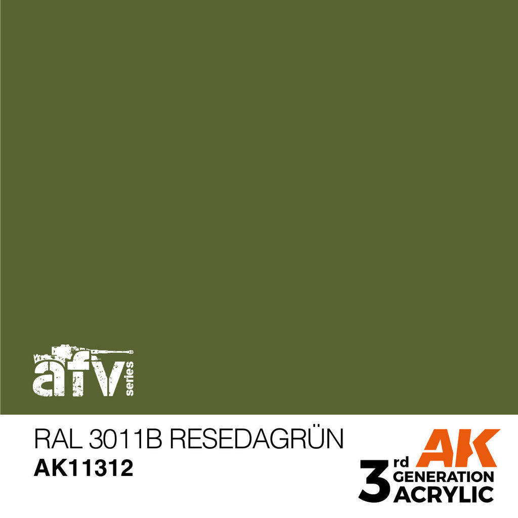 AK Interactive AFV Series RAL 6011B Resedagrun Acrylic Paint 17ml 3rd (2)