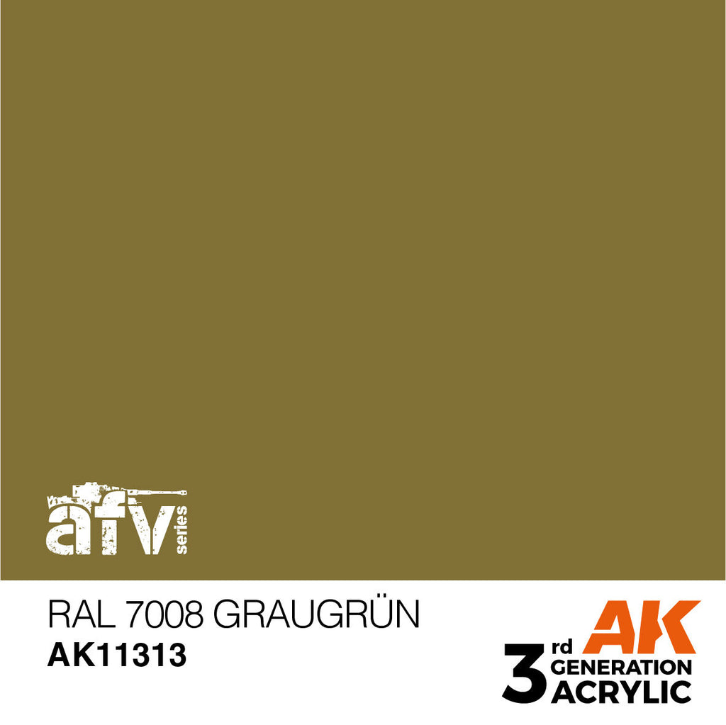 AK Interactive AFV Series RAL 7008 Graugrun Acrylic Paint 17ml 3rd (2)
