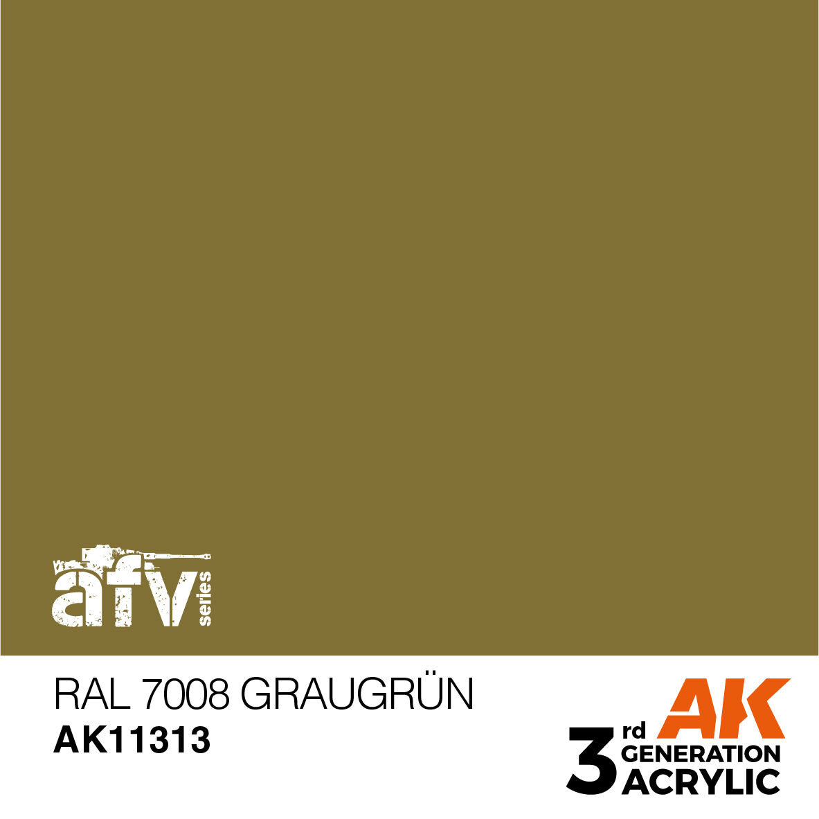 AK Interactive AFV Series RAL 7008 Graugrun Acrylic Paint 17ml 3rd (2)