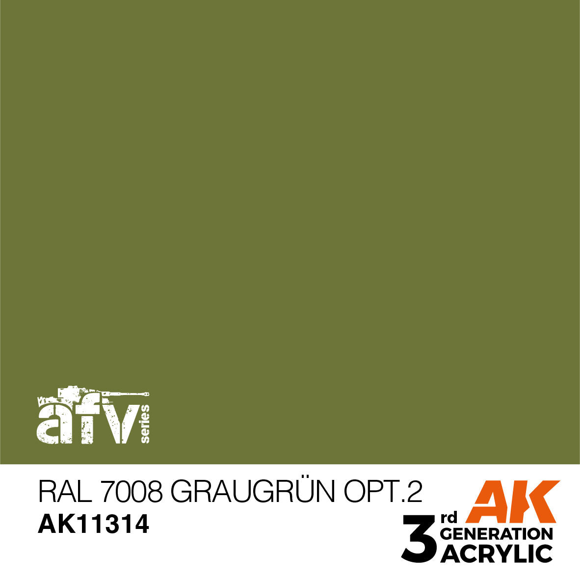AK Interactive AFV Series RAL 7008 Graugrun Opt 2 Acrylic Paint 17ml (2)